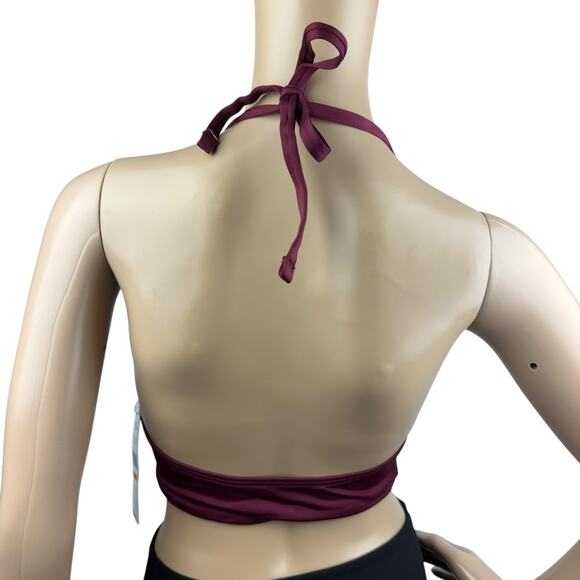 New Carmen Marc Valvo Weave Halter Twist Front Bikini Swim Top – Size S - Picture 5 of 6